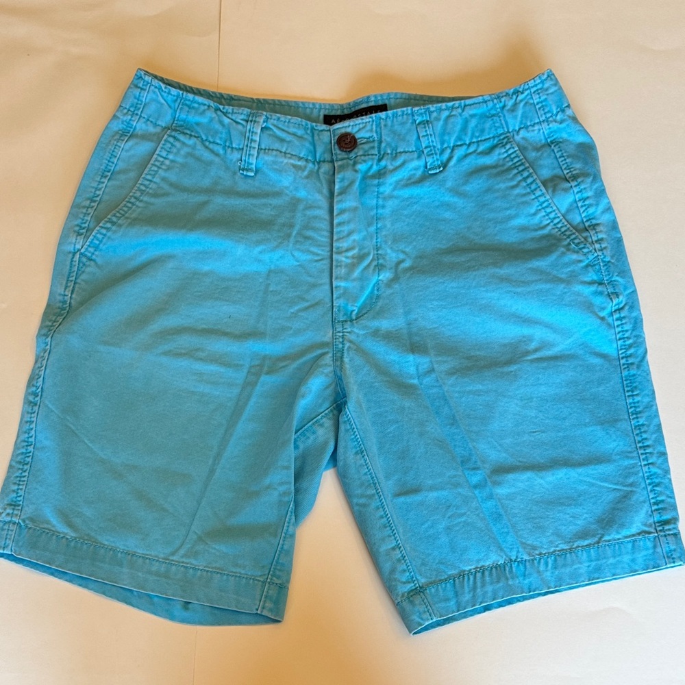 Aeropostale Mens Light Blue Khaki Shorts
